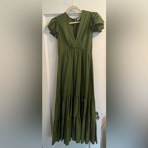 Sachin + Babi green Paloma midi dress